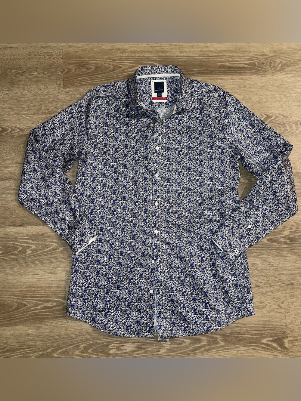 Daniel Hechter Blue Floral Casual Button-Down Shirt